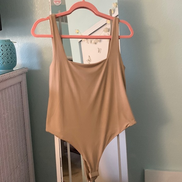 Fashion Nova Tops - New Fashion Nova bodysuit tan